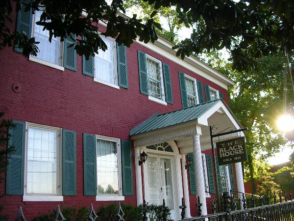 The Black House, situated on the southeast corner of Main and High streets in the downtown business district.